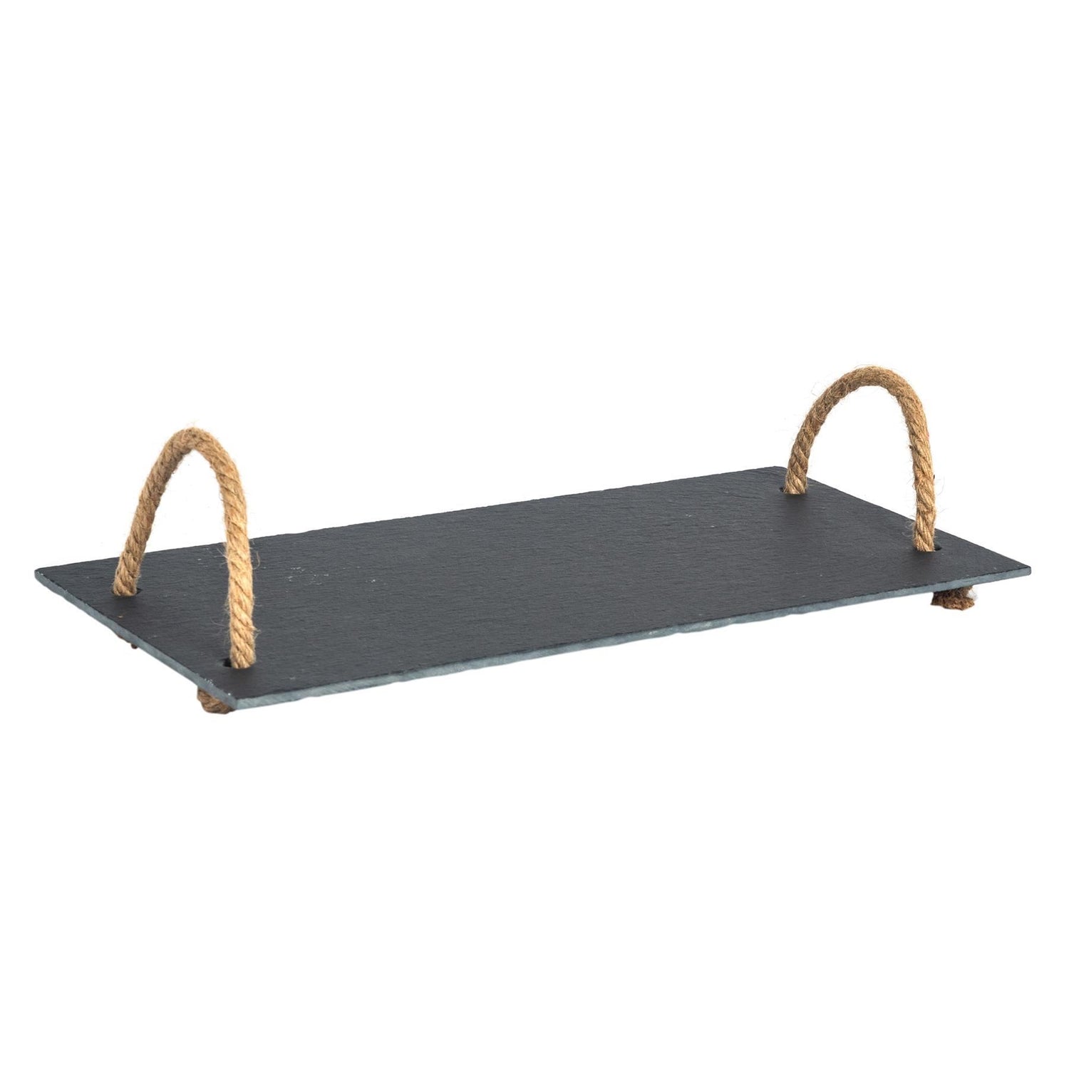 Rope Handle Slate Serving Platter - By Argon Tableware