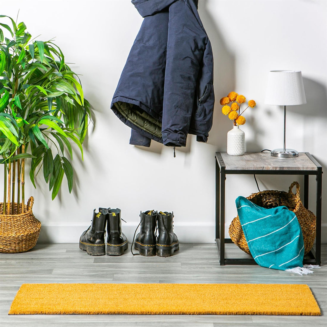 120cm x 40cm Brown Coir Double Door Mat