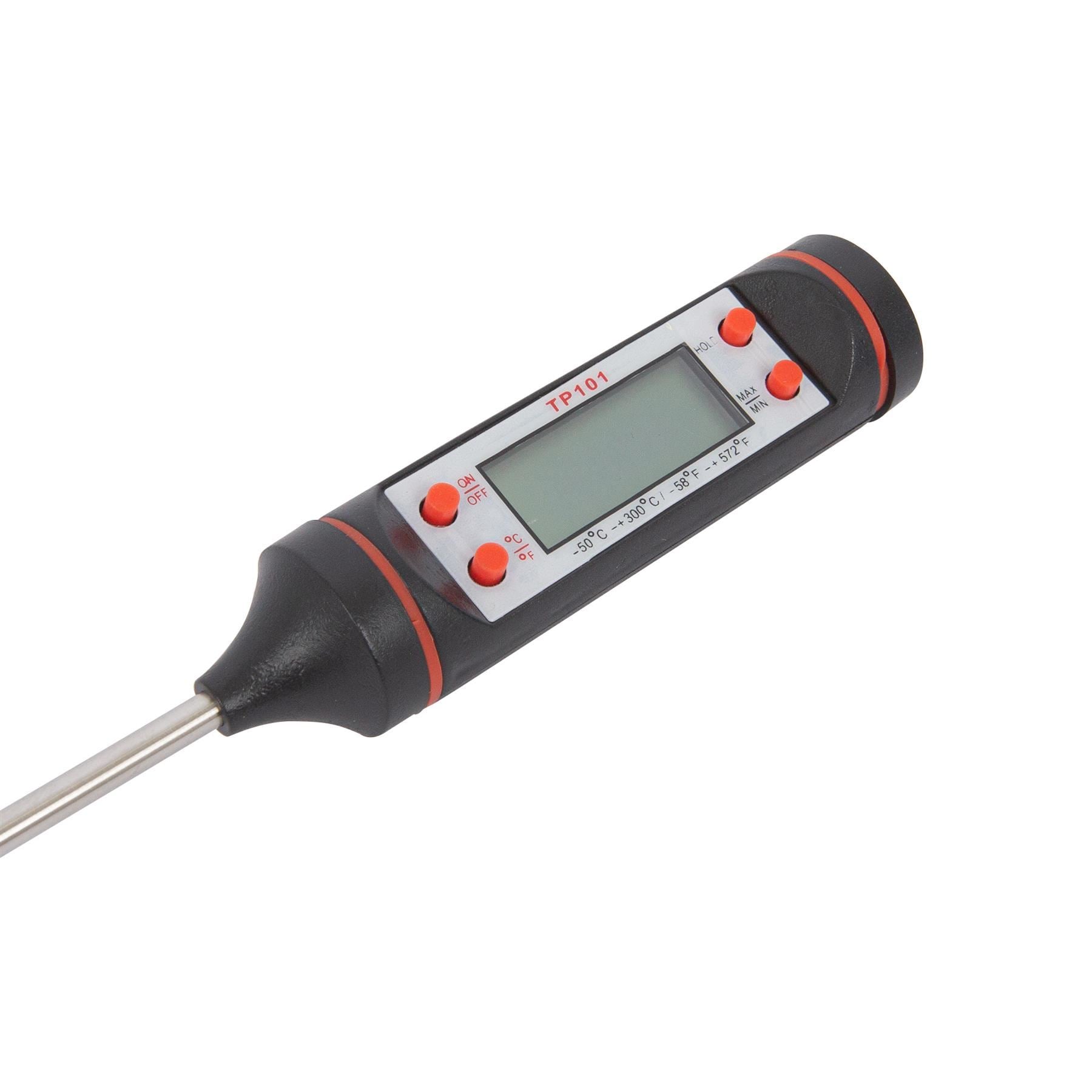 Black Digital Metal Meat Thermometer