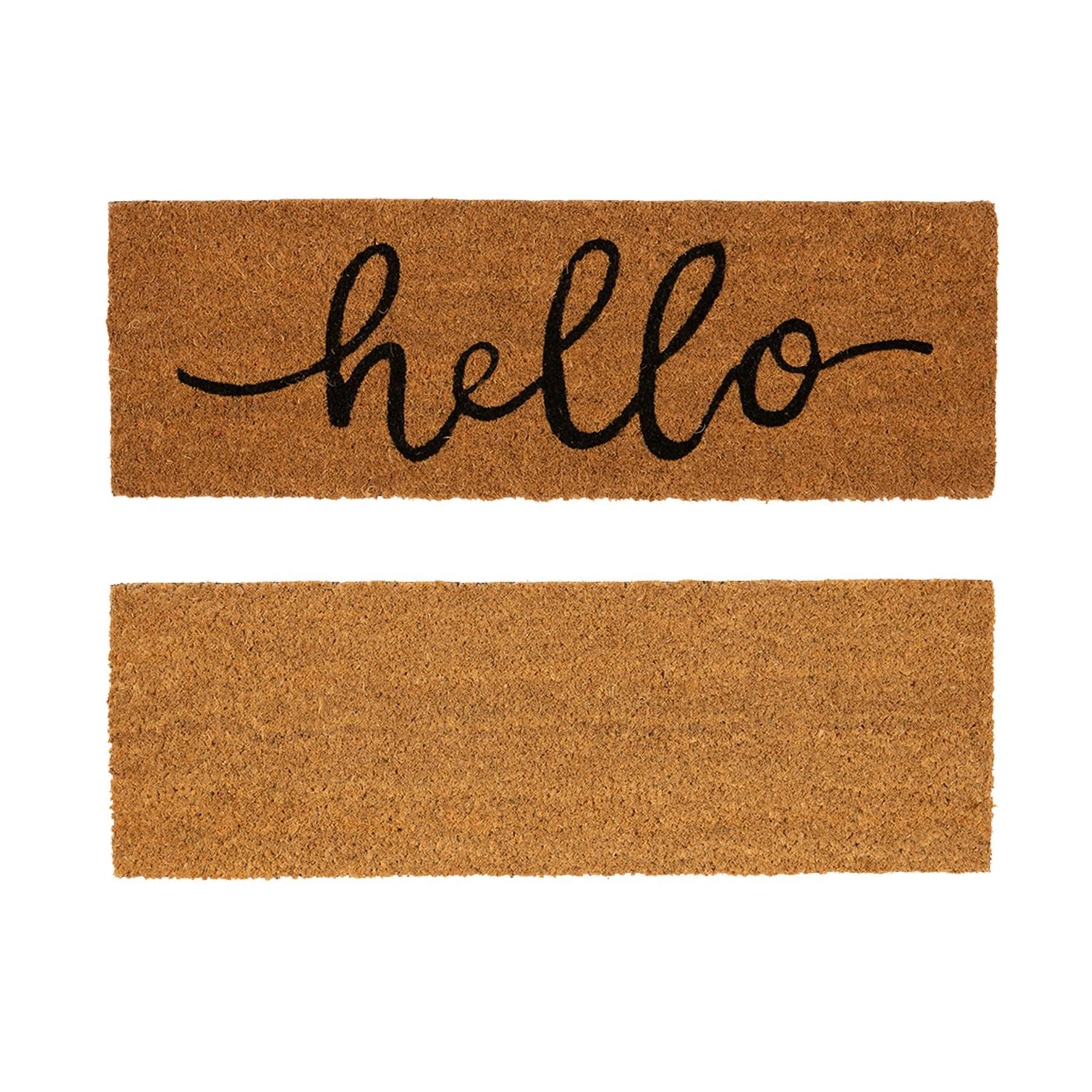 Nicola Spring Coir Step Mats - 60 x 20cm - Hello - Pack of 2