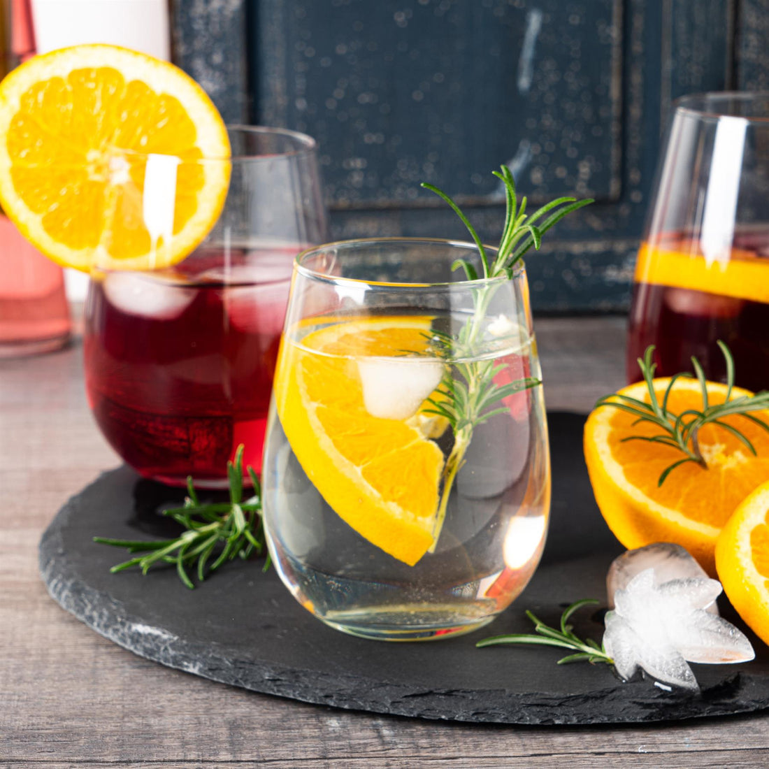 12pc Gaia Stemless Red & White Wine Stemware Set