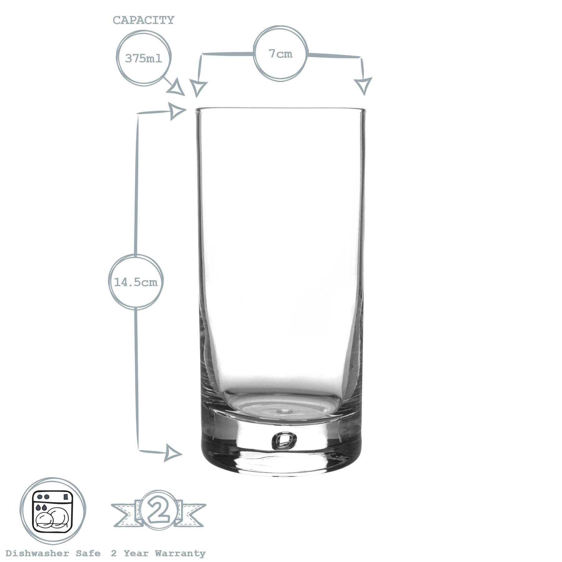 375ml Barglass Highball Glasses - Pack of Six