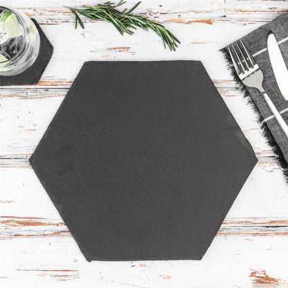 30cm Hexagonal Slate Placemats - Pack of Six