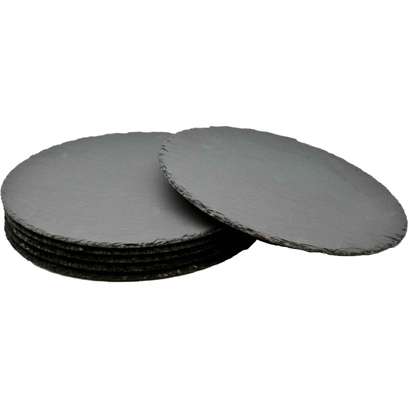 Argon Tableware Round Natural Slate Placemats - Pack Of 6