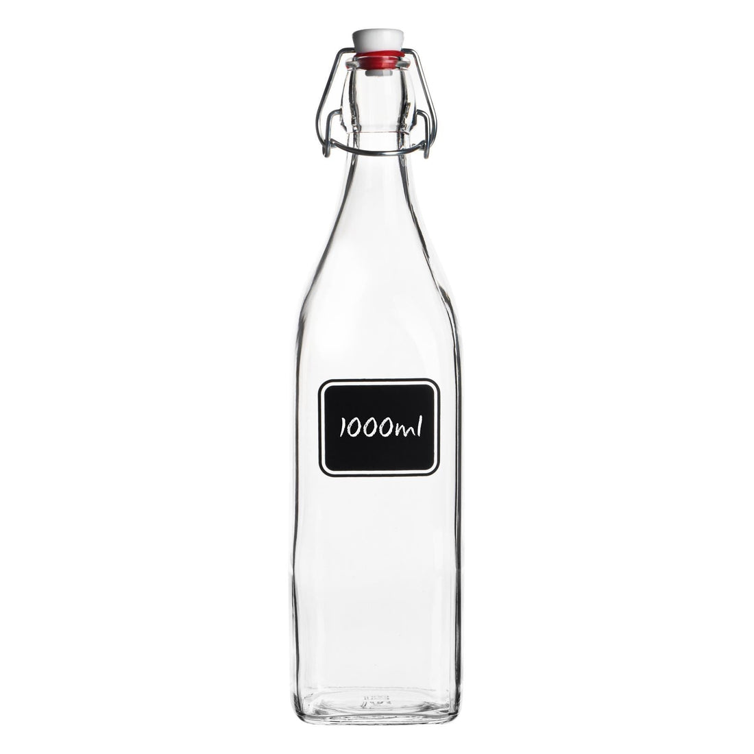 1L Lavagna Swing Top Glass Bottle with Chalkboard Label