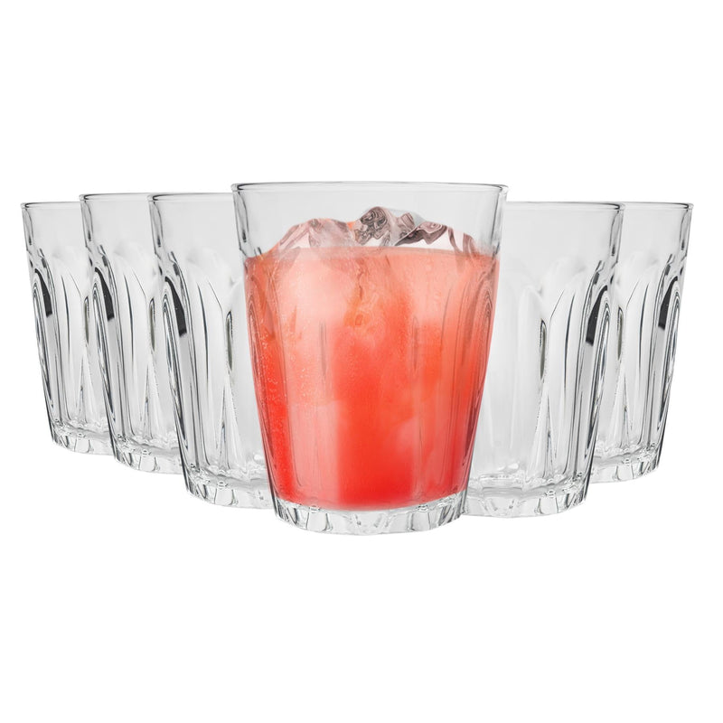 220ml Clear Provence Tumbler Glasses - Pack of Six - By Duralex