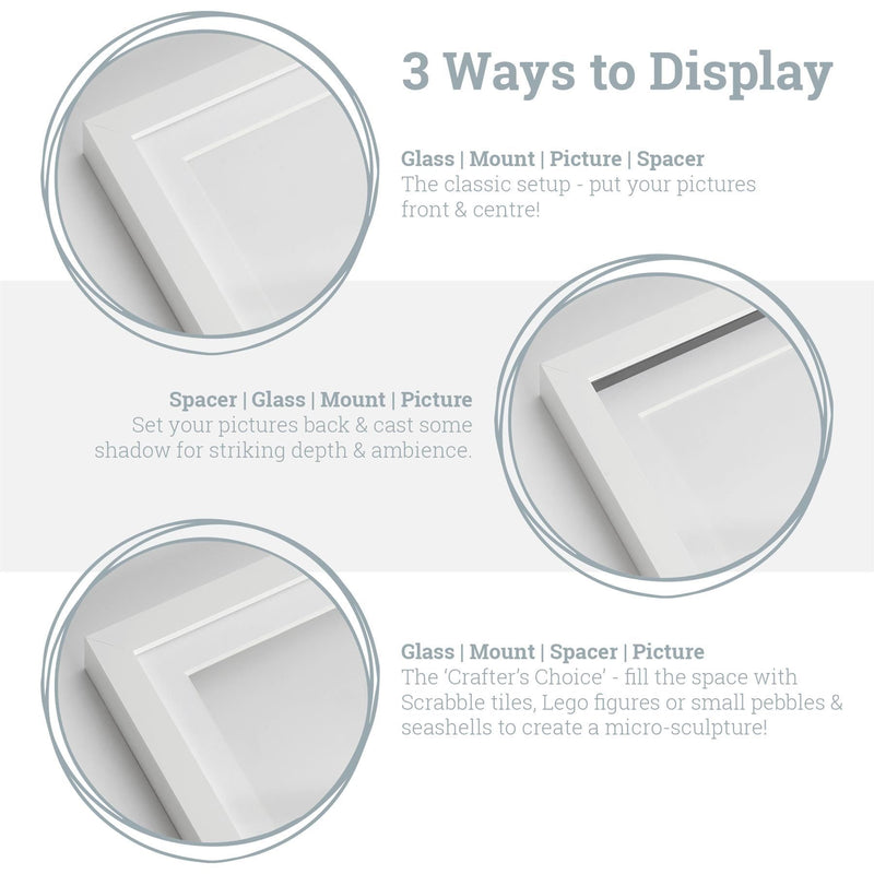 10 Picture Mounts for 6" x 6" Frame | Photo Size 2" x 2" - By Nicola Spring