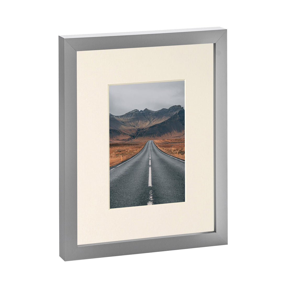 Grey 8" x 10" Photo Frame with Ivory 4" x 6" Mount