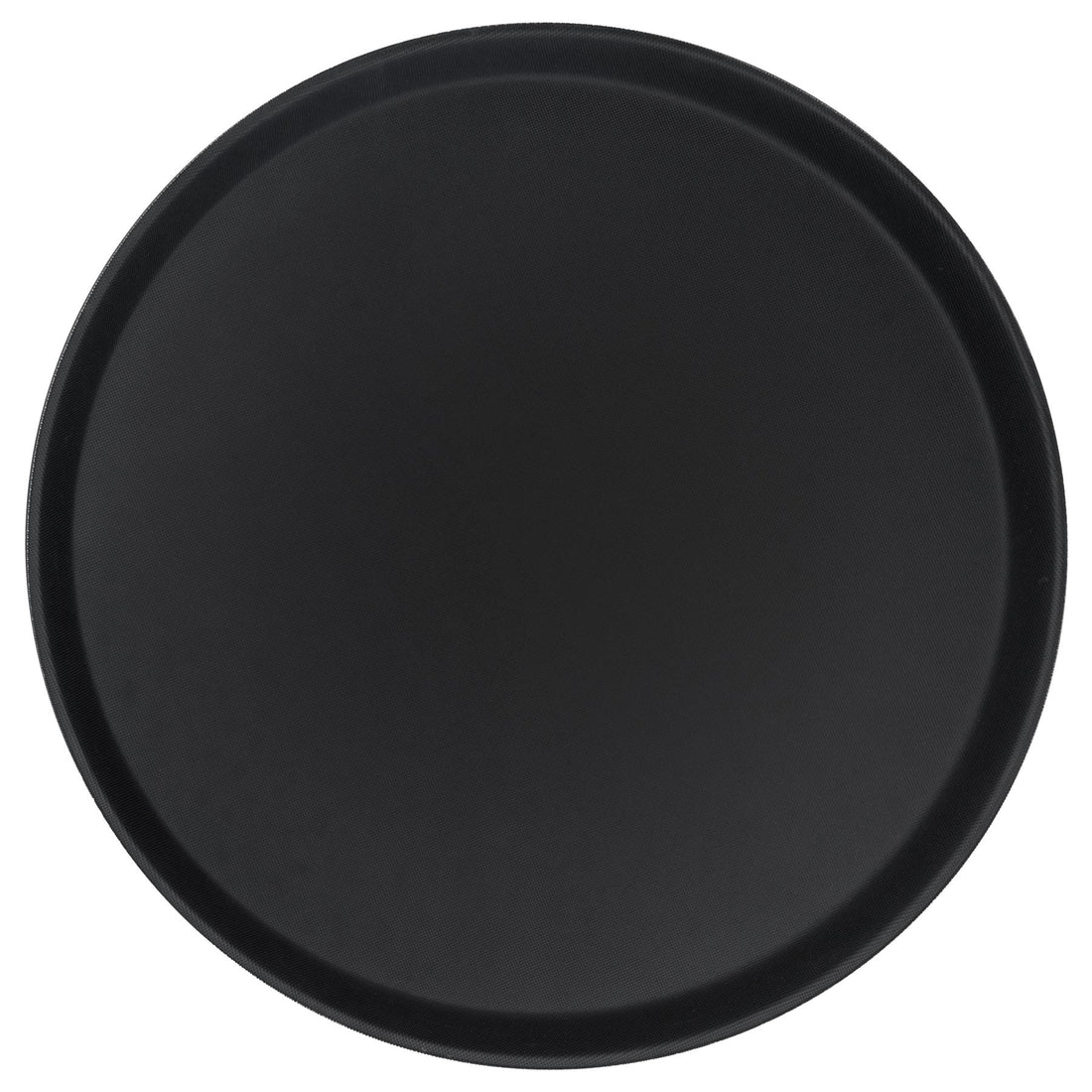 Black 45.5cm Round Non-Slip Serving Tray - By Argon Tableware