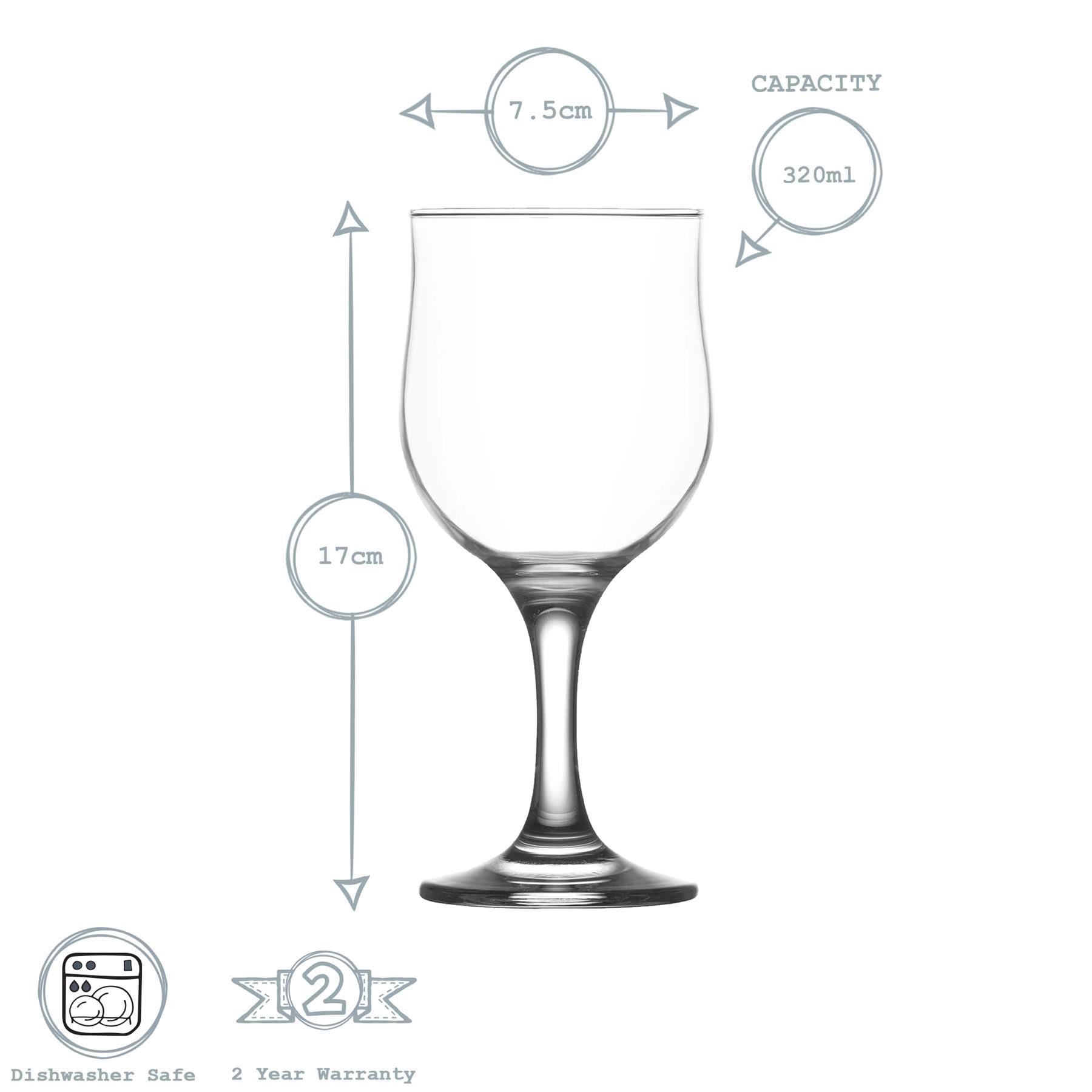 320ml Nevakar Wine Glasses - Pack of Six