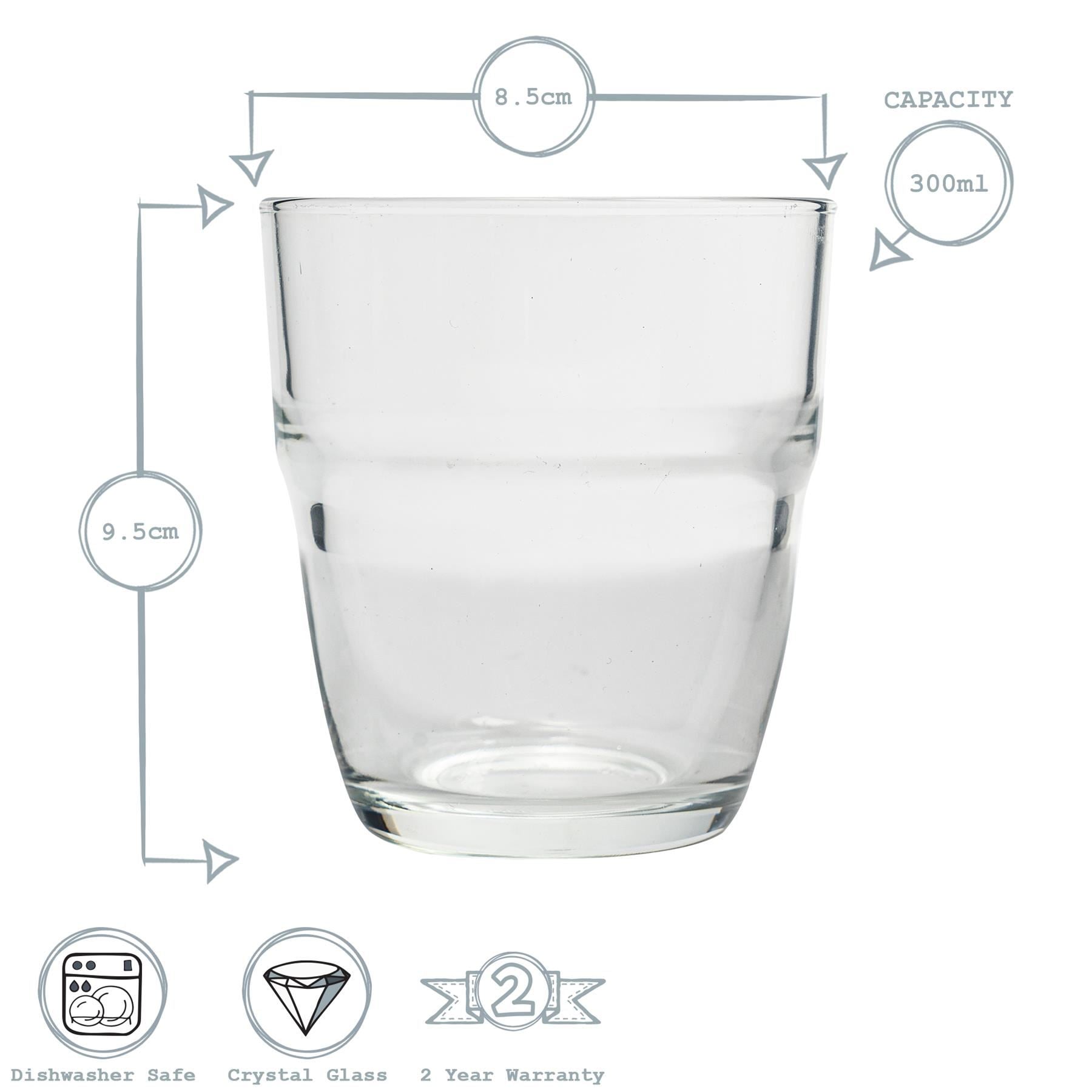 300ml Modulo Stacking Tumbler Glasses - Pack of Six