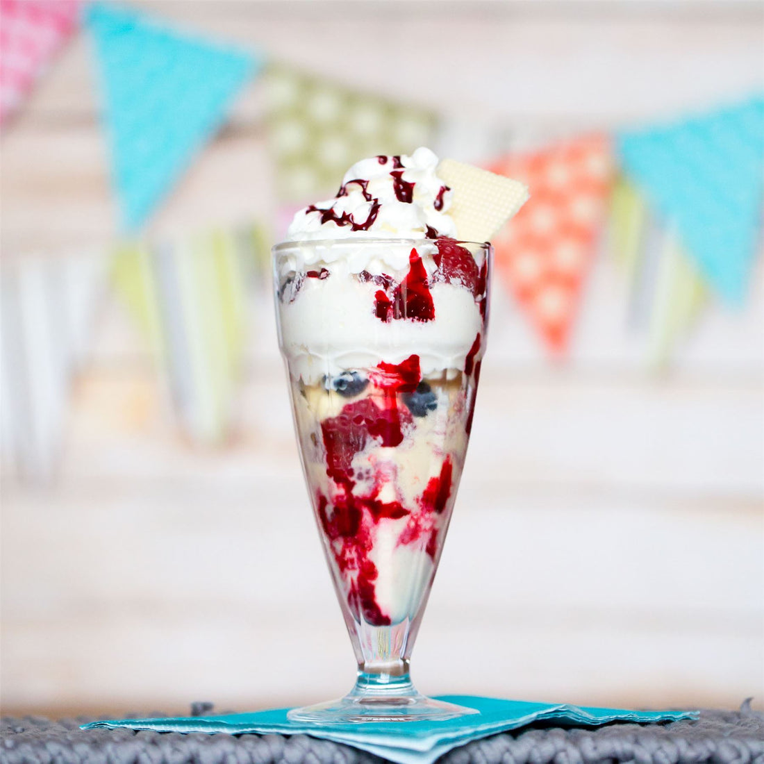 350ml Knickerbocker Glory Sundae Dessert Glasses - Pack of Four