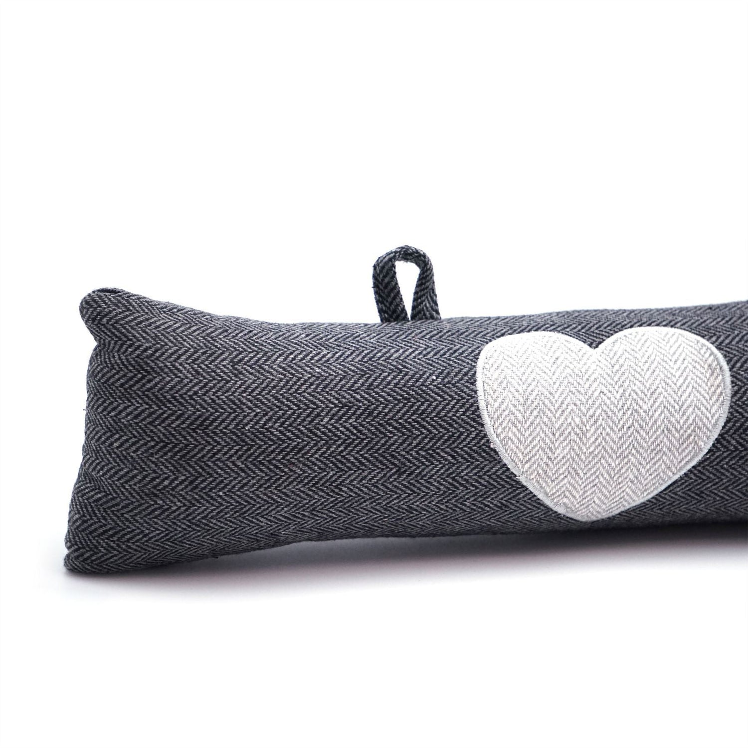 Heart Herringbone Draught Excluder - 80cm