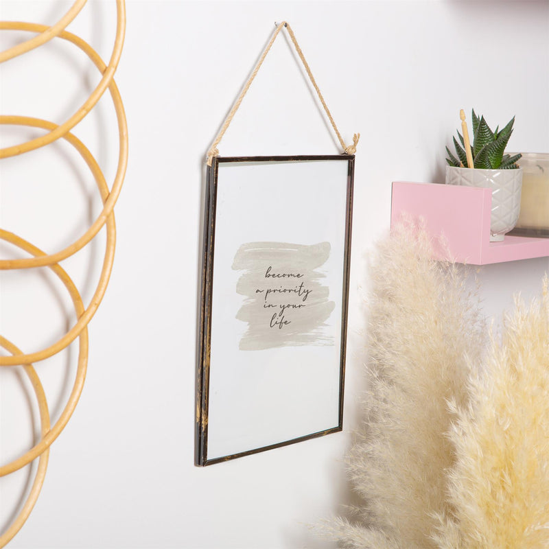 8" x 10" Glass Hanging Photo Frame - By Nicola Spring