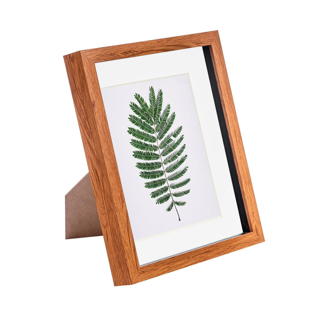 Dark Wood 8" x 10" Shadow Box Photo Frame with 5" x 7" White Mount