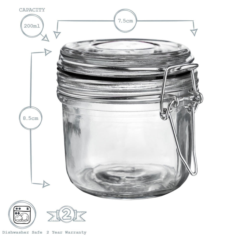 200ml Classic Glass Storage Jar - By Argon Tableware