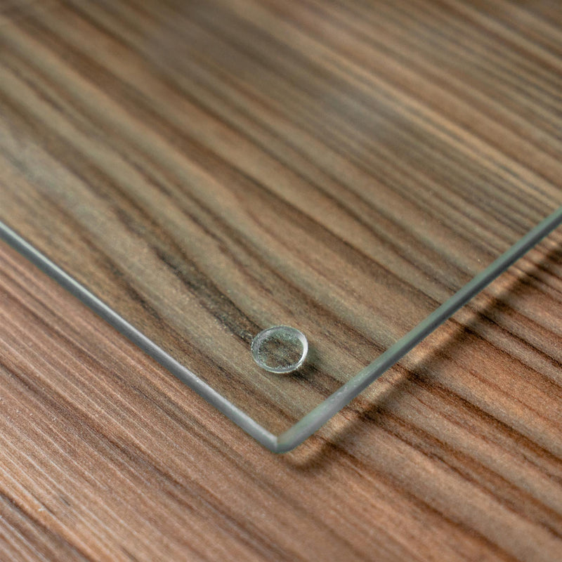 Clear 50cm x 40cm Glass Chopping Board - By Harbour Housewares