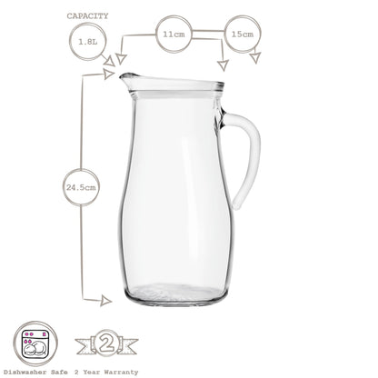 1.8L Misket Glass Water Jug