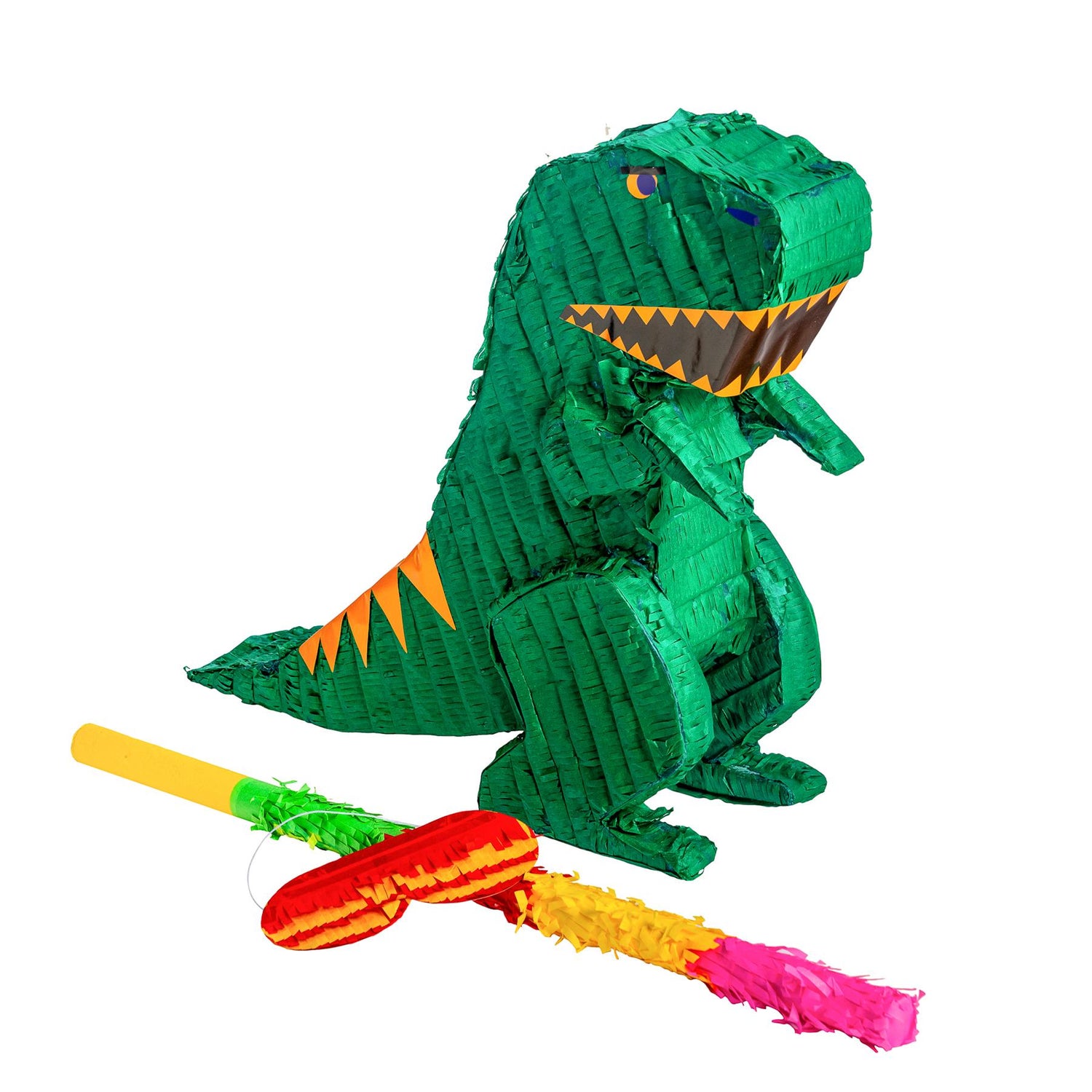 Dinosaur Pinata with Stick &amp; Blindfold - By Fax Potato