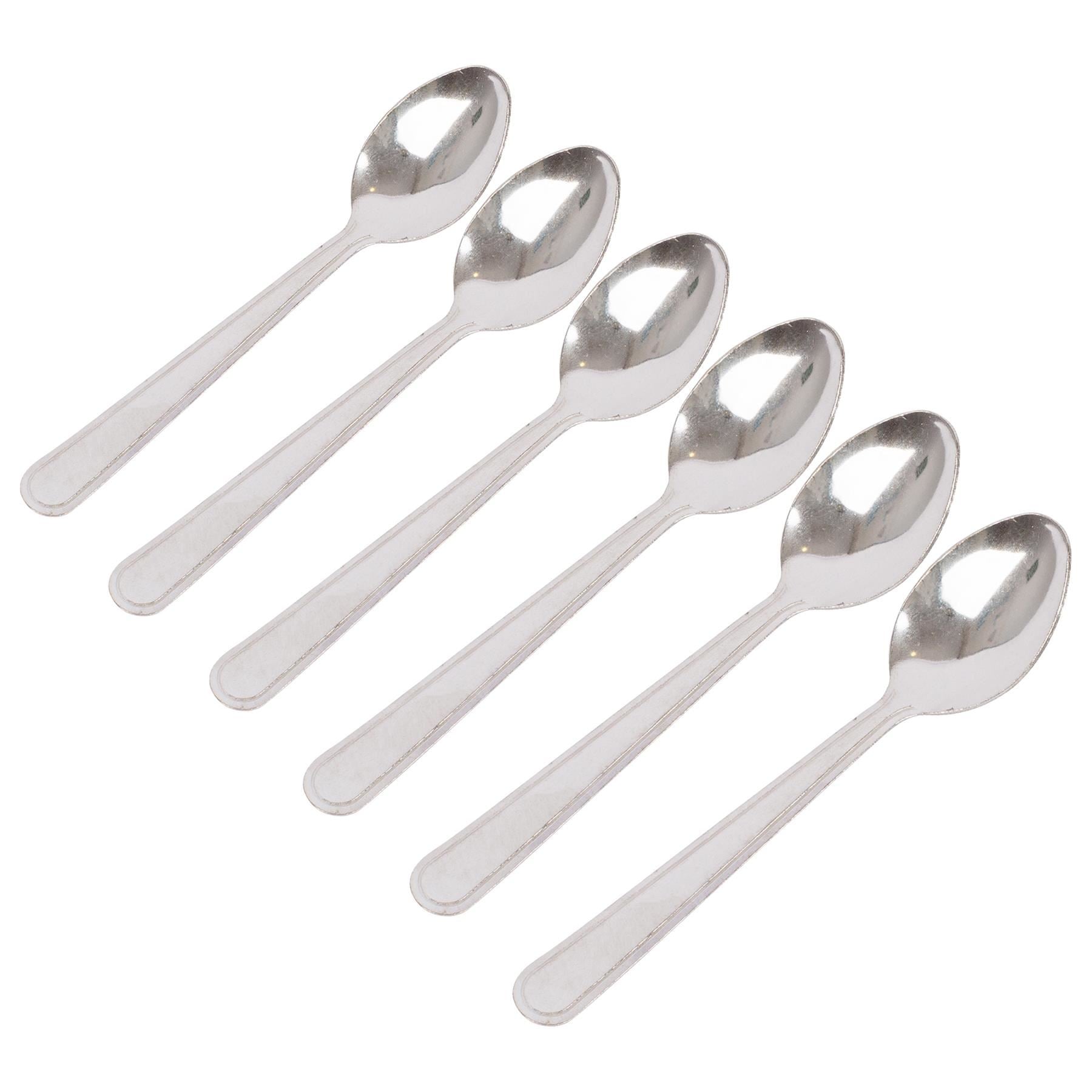 Stainless Steel Teaspoons - Pack of 6 - By Ashley