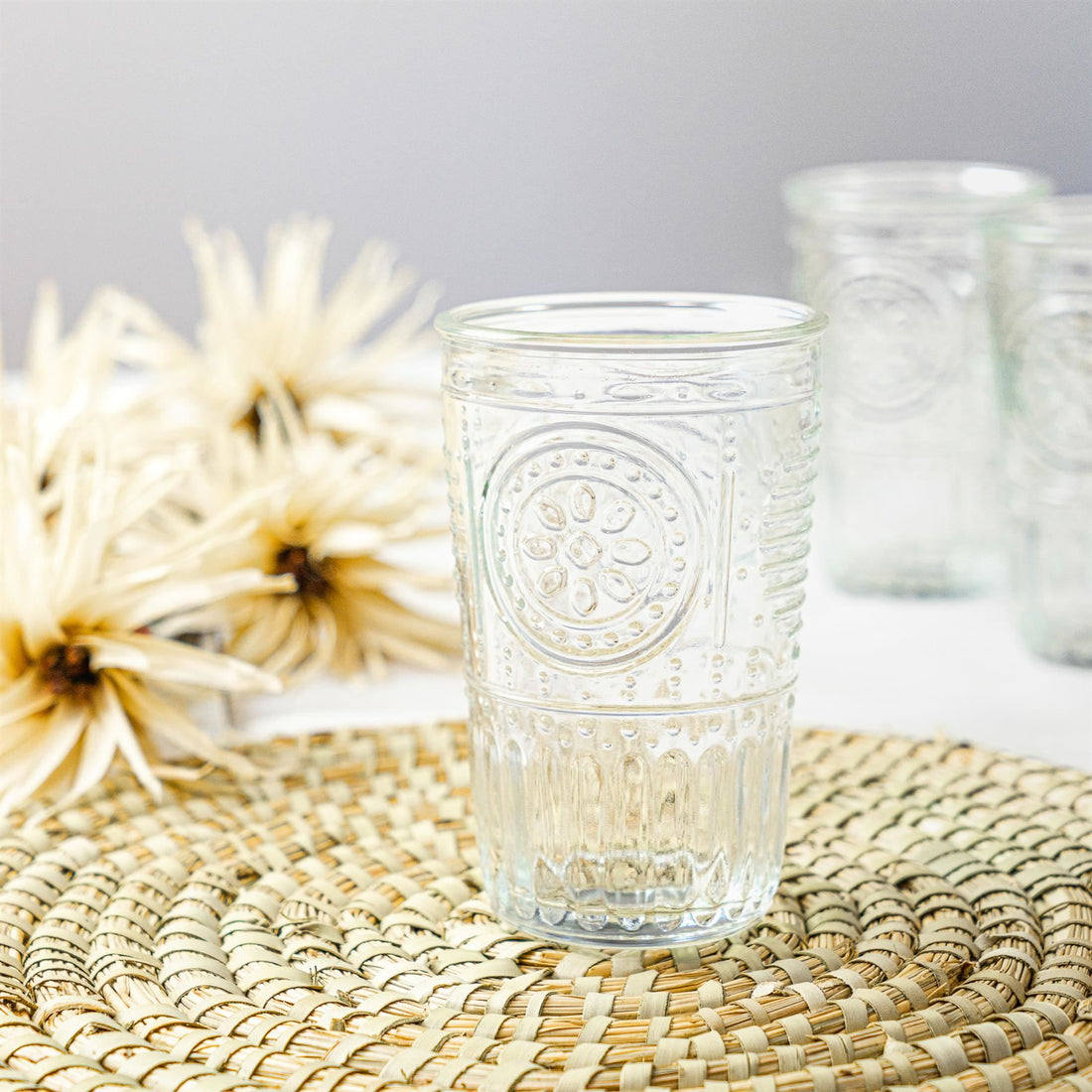 7pc Romantic Water Jug & Tumbler Glasses Set