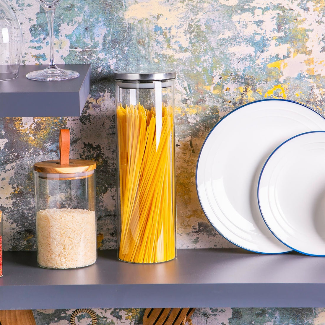 2L Glass Storage Jar with Silver Metal Lid