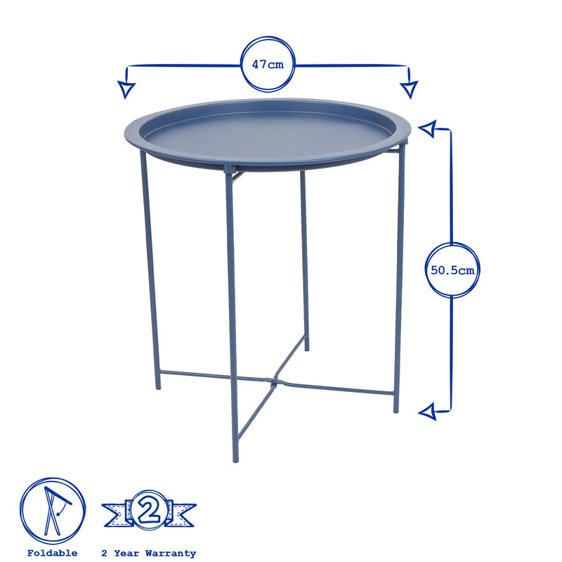 Round Steel Tray Table - By Harbour Housewares