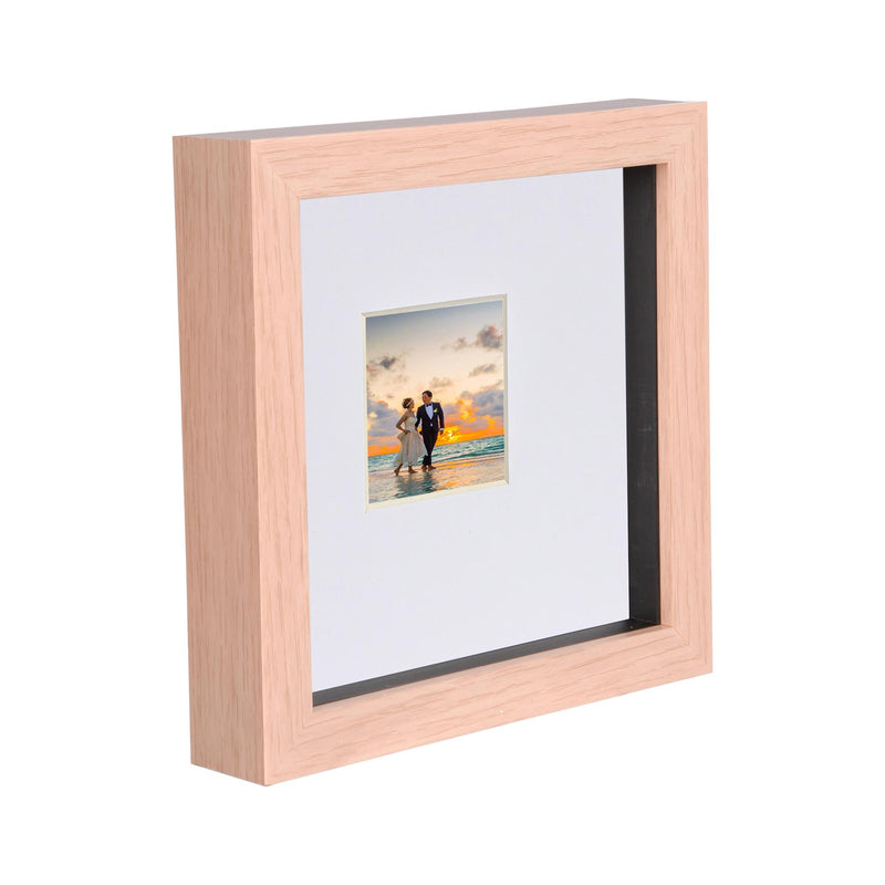 6" x 6" 3D Deep Box Photo Frame with 2" x 2" Mount - By Nicola Spring