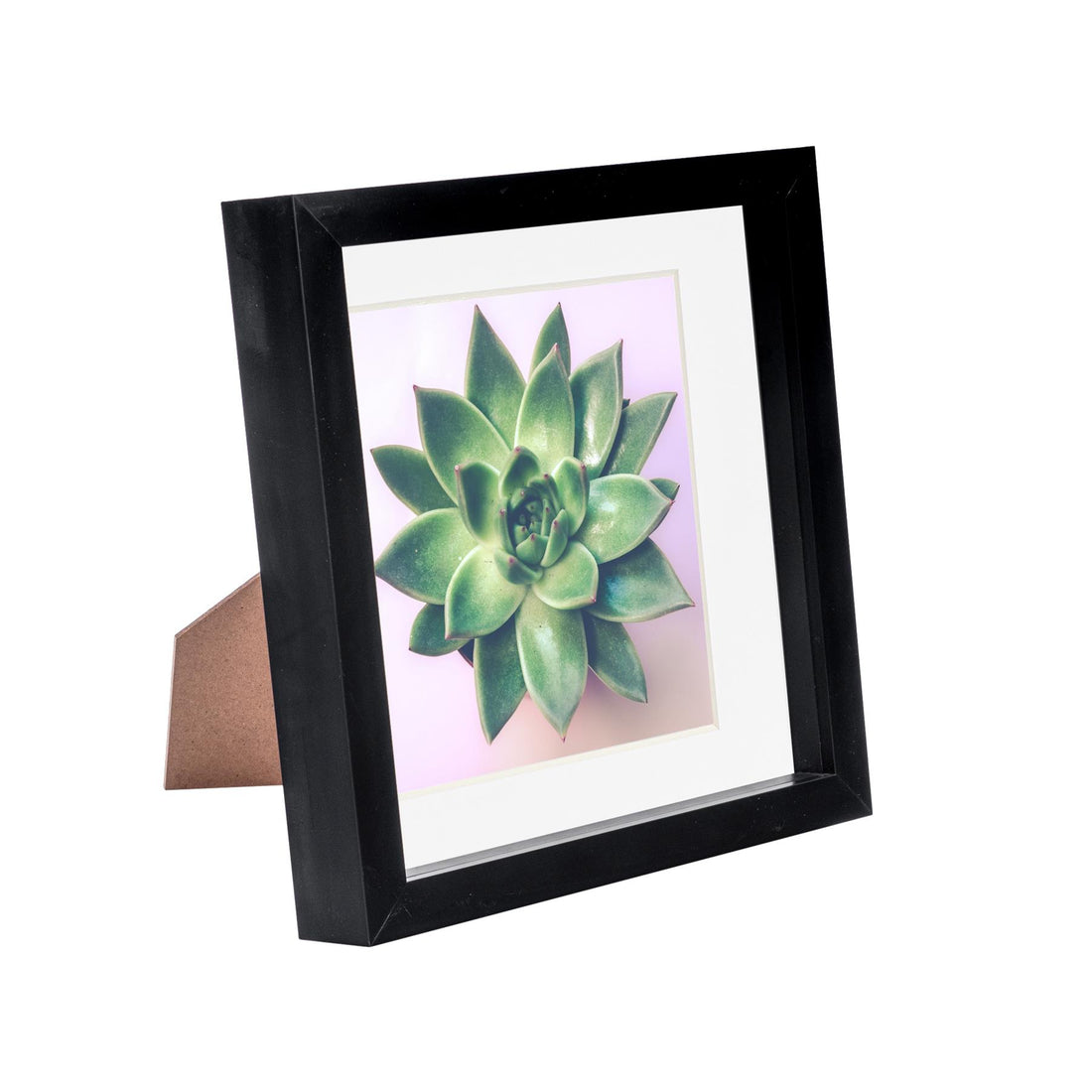 Black 8" x 8" Shadow Box Photo Frame with 6" x 6" White Mount