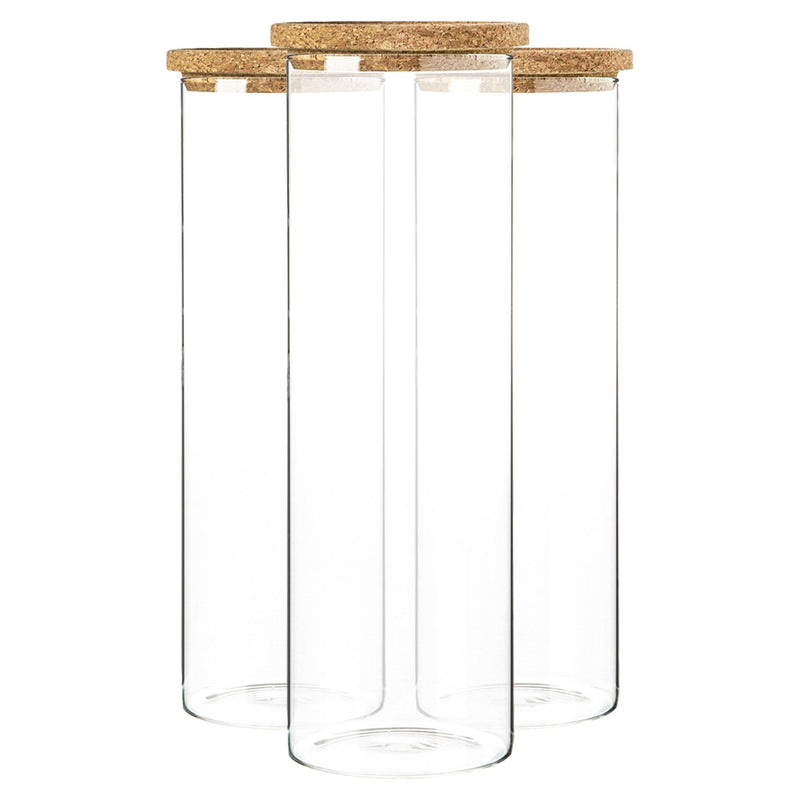 2L Cork Lid Storage Jars - Pack of 3 - By Argon Tableware