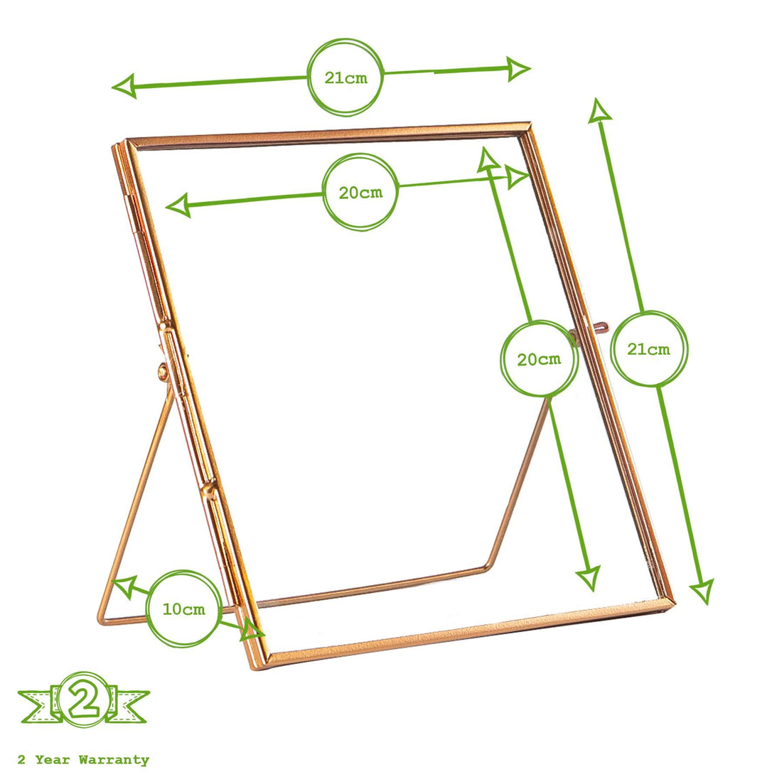 Rose Gold 8" x 8" Metal Photo Frame