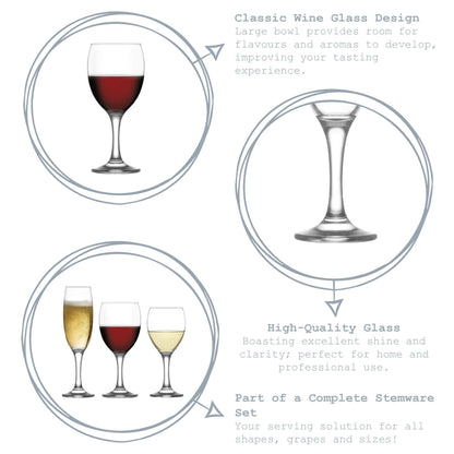 245ml Empire White Wine Glasses - Pack of Six