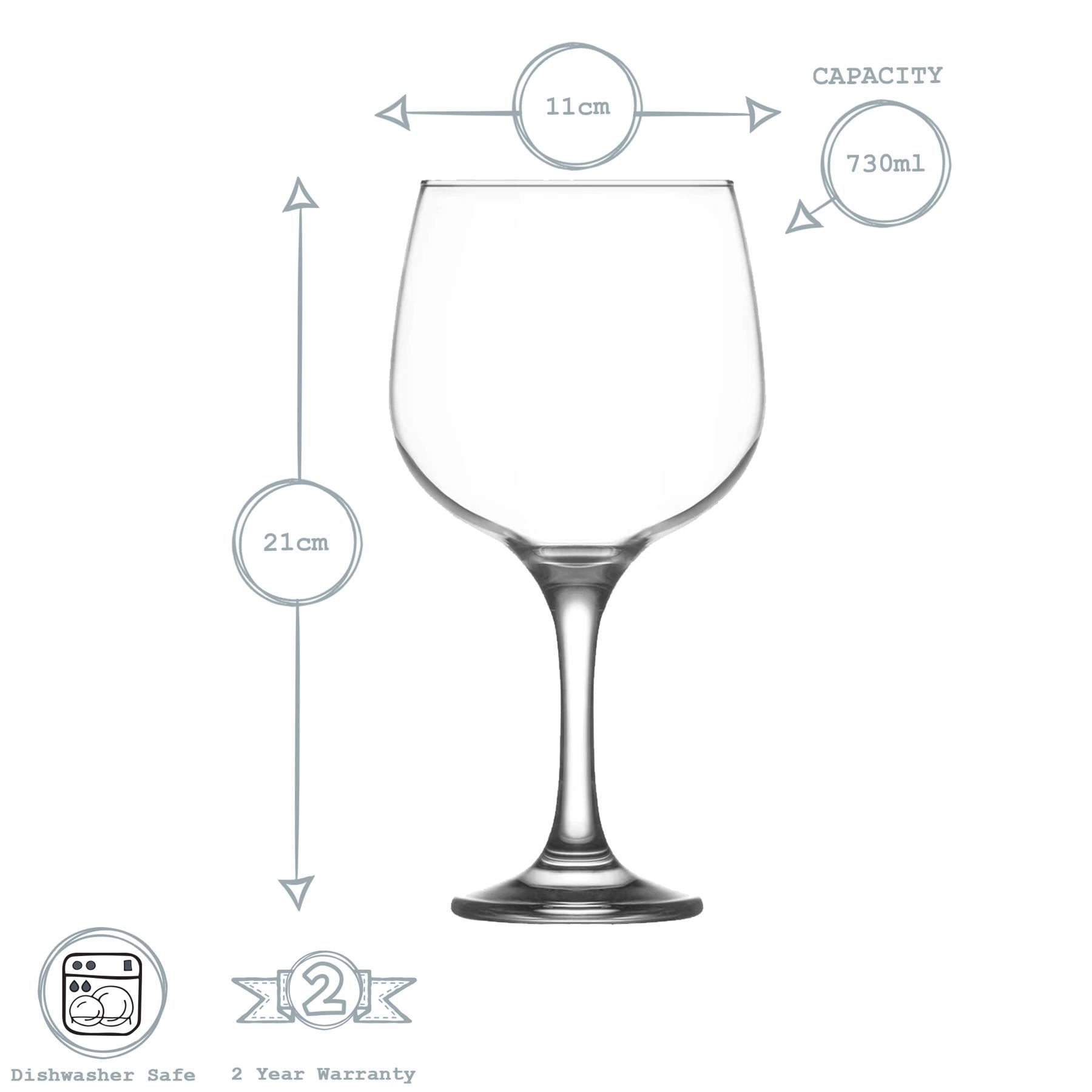 730ml Combinato Gin Glasses - Pack of Six