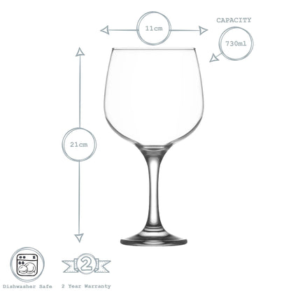 730ml Combinato Gin Glasses - Pack of Six