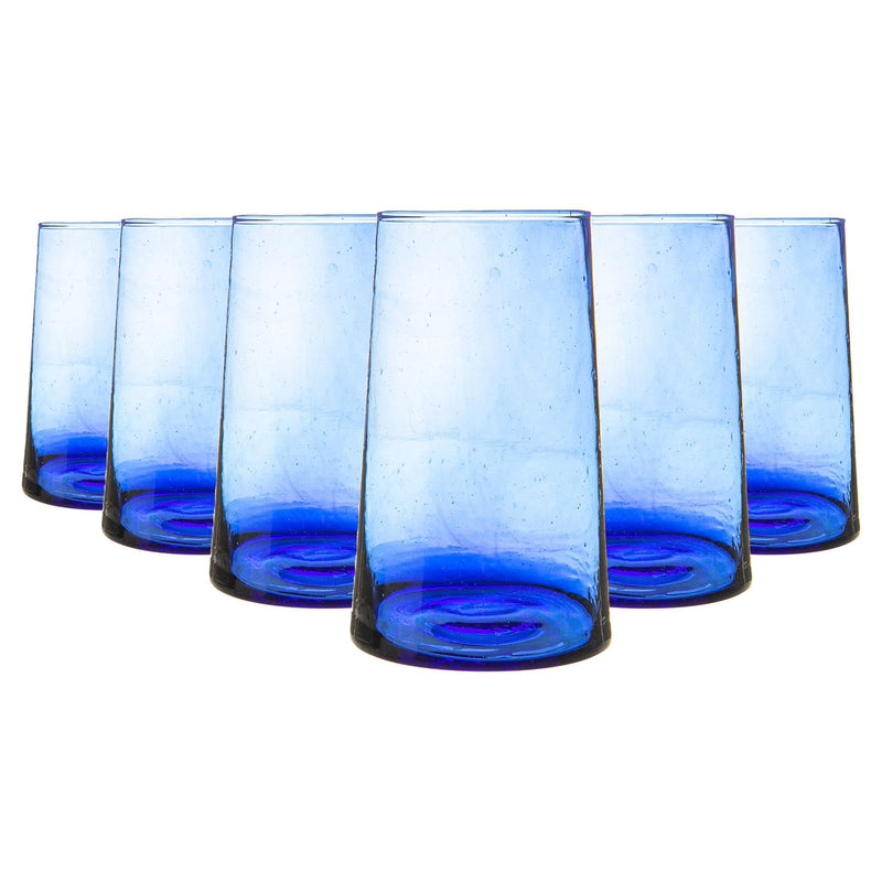 320ml Merzouga Recycled Highball Glasses - Pack of Six - By Nicola Spring