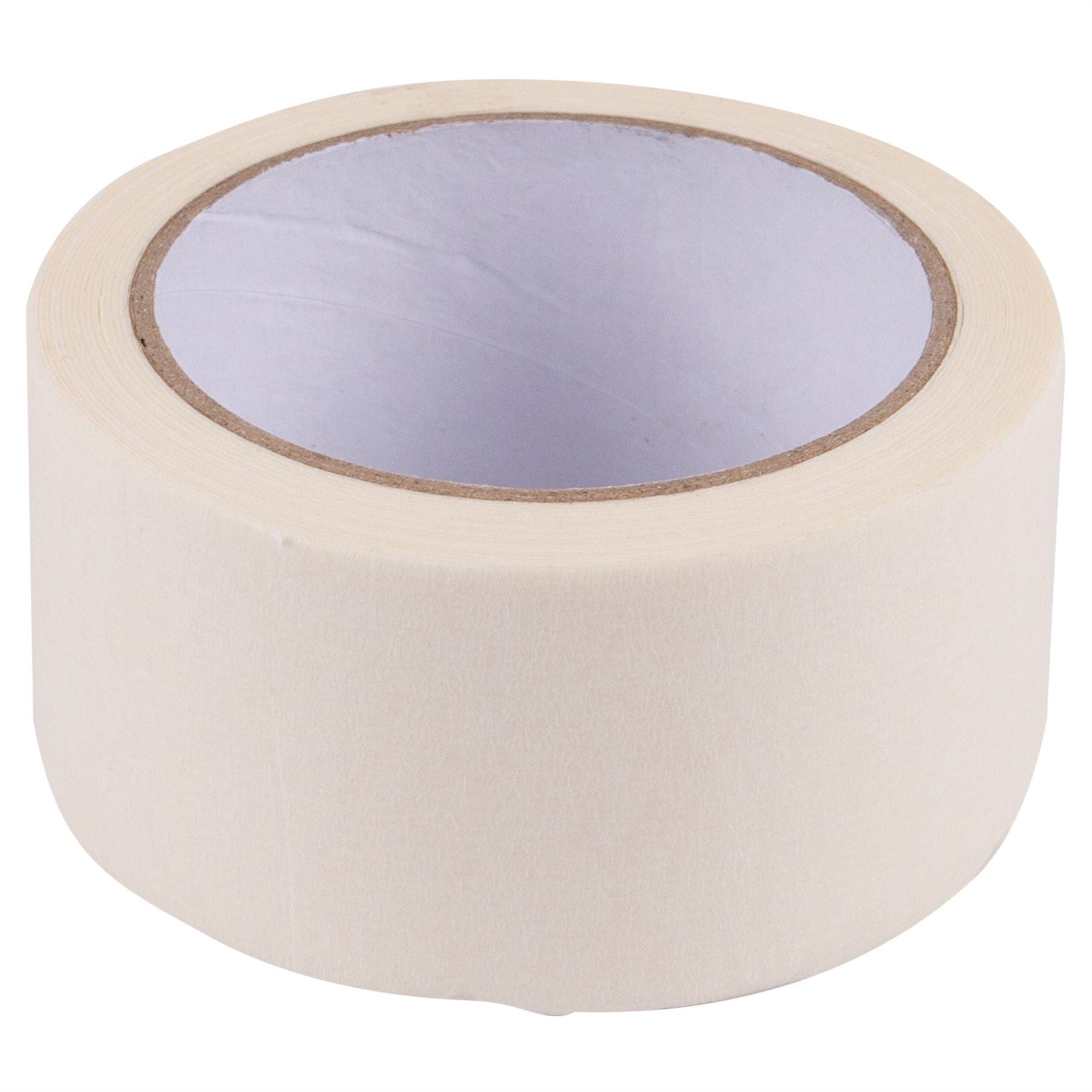 White 50m x 50mm Masking Tape - By Blackspur