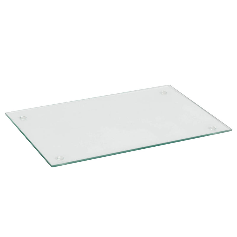 Clear 50cm x 40cm Glass Chopping Board - By Harbour Housewares