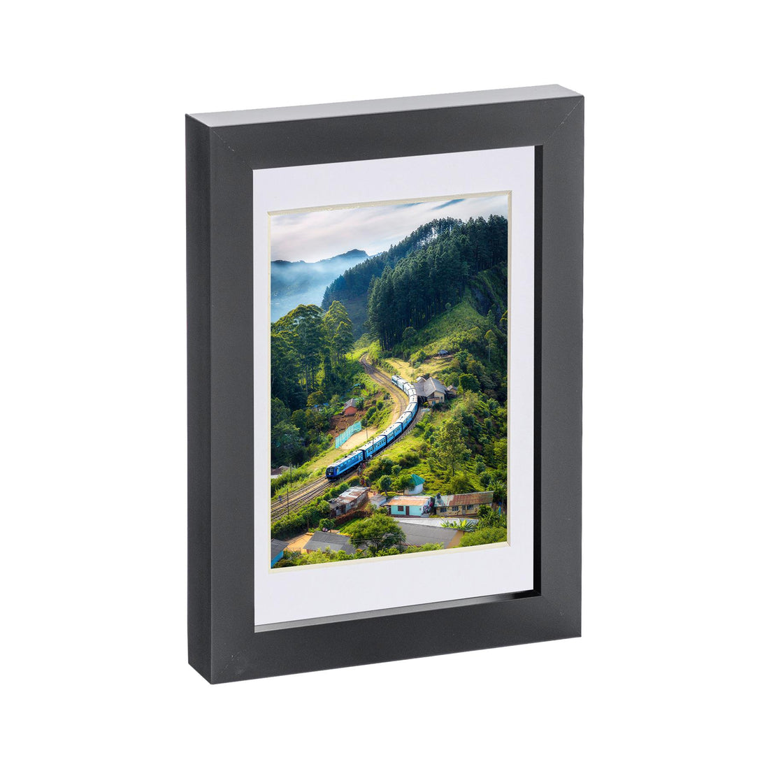 Black 5" x 7" Photo Frame with White 4" x 6" Mount