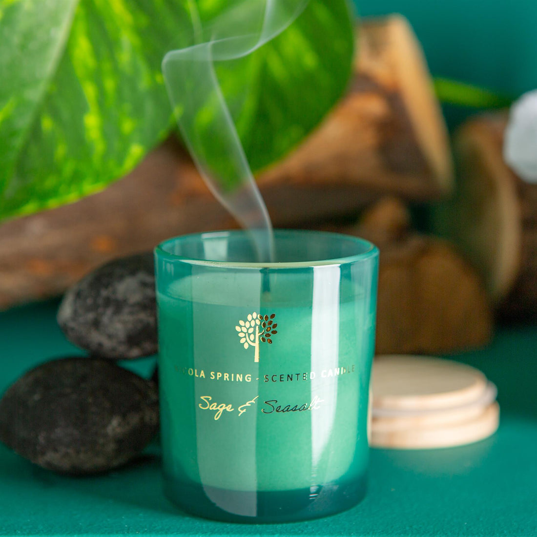 130g Sage &amp; Seasalt Scented Soy Wax Candle