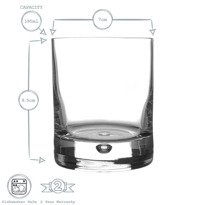 195ml Barglass Tumbler Glasses - Pack of Six