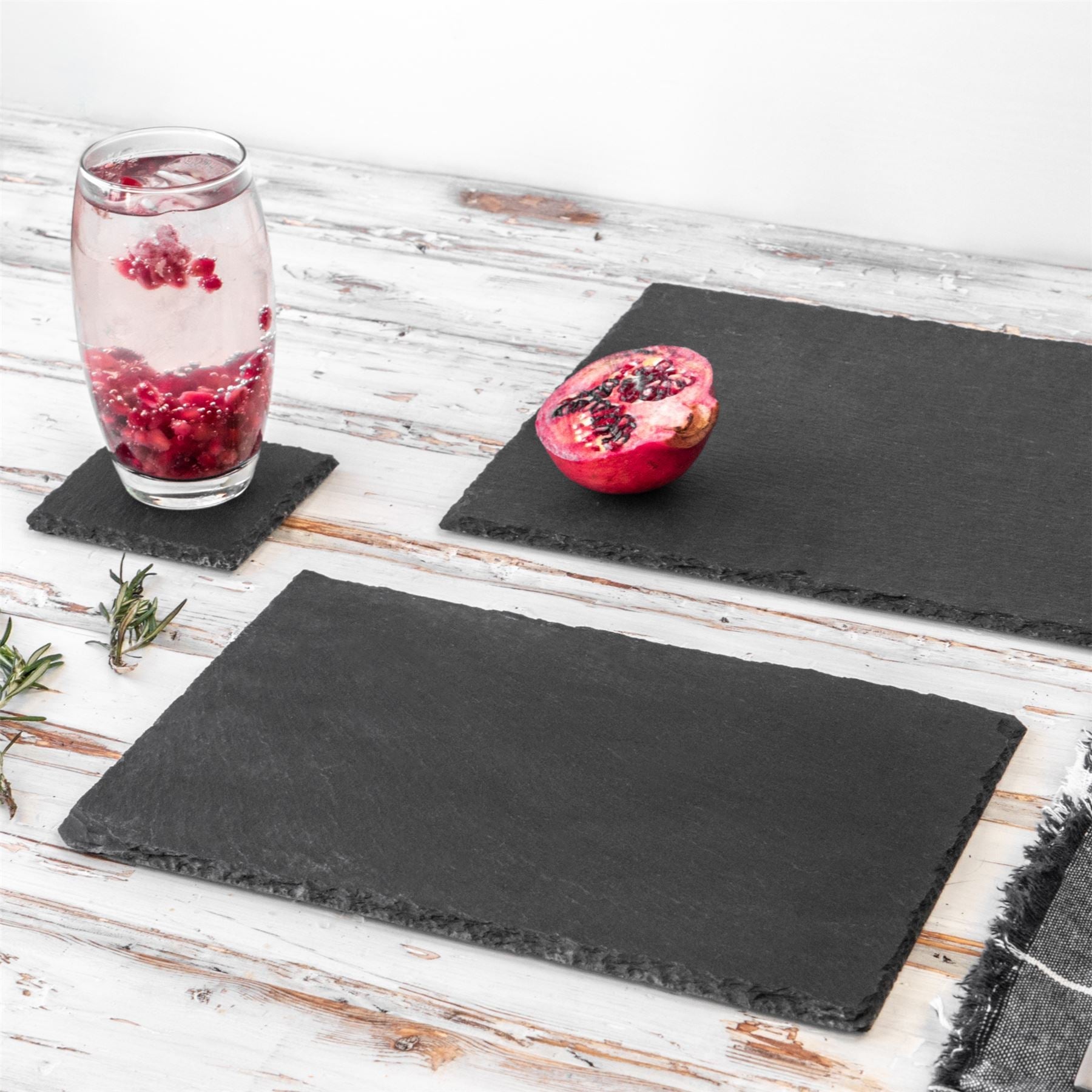 30cm x 20cm Rectangular Slate Placemats - Pack of Six