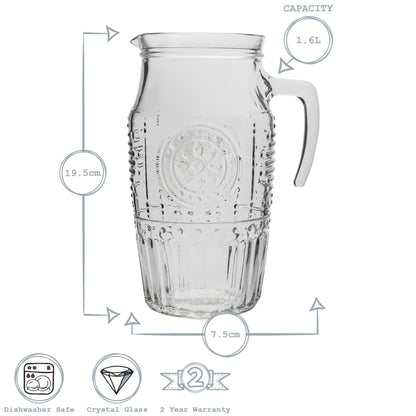 7pc Romantic Water Jug &amp; Tumbler Glasses Set