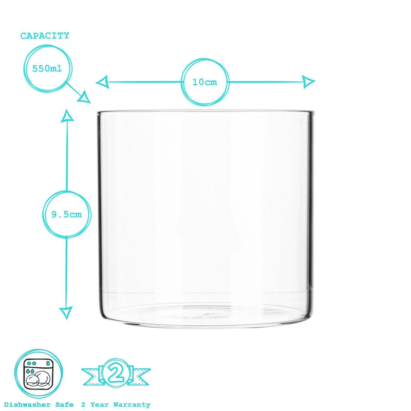 550ml Glass Storage Jar with Metal Lid - By Argon Tableware