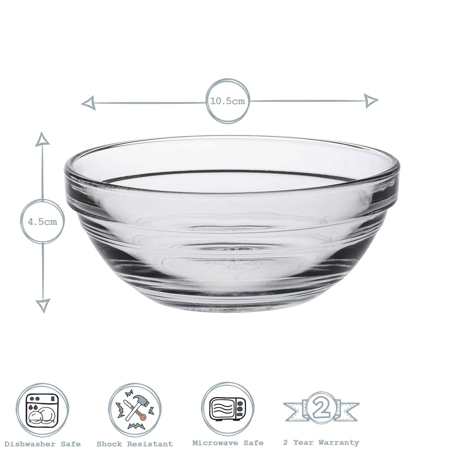 10.5cm Clear Lys Glass Nesting Mixing Bowl