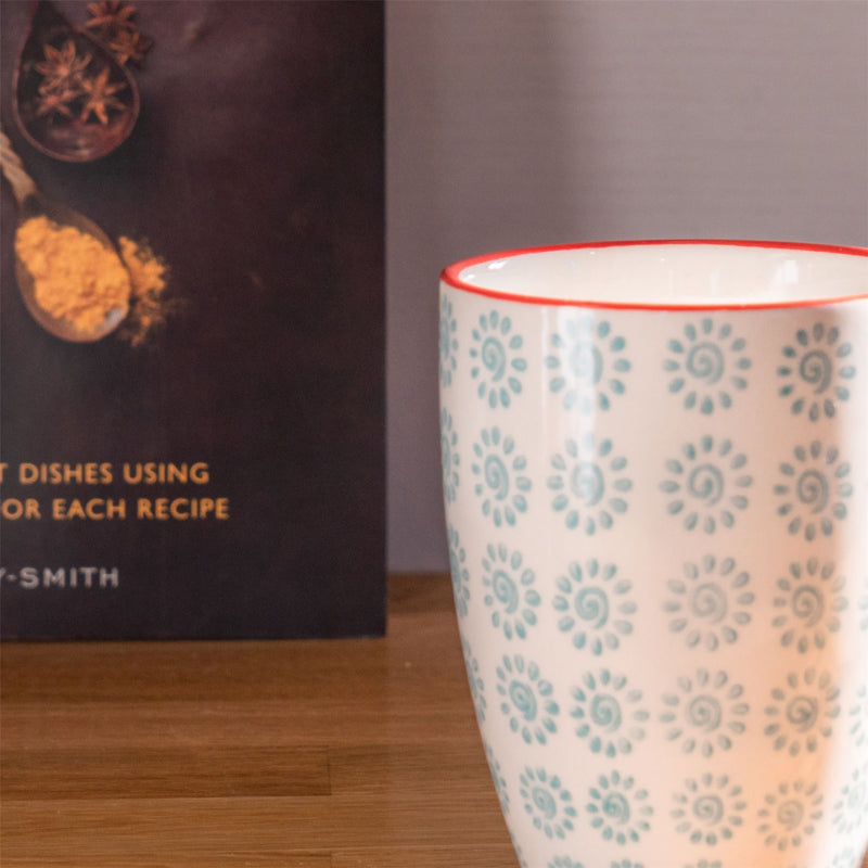 360ml Hand Printed China Coffee Mug - By Nicola Spring