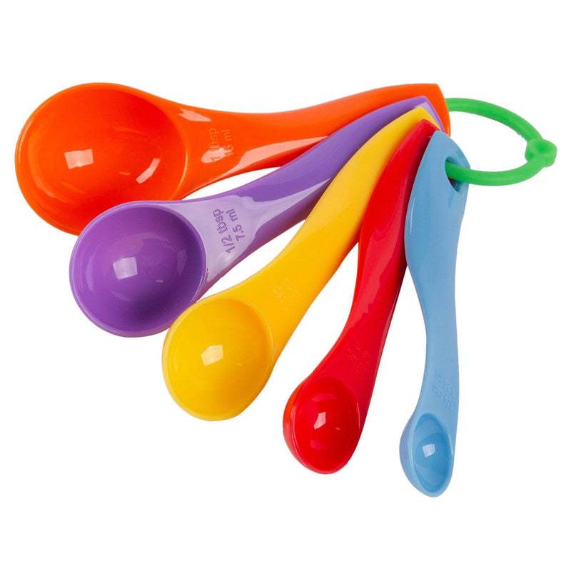 5pc Multicolour Polypropylene Measuring Spoon Set - By Ashley