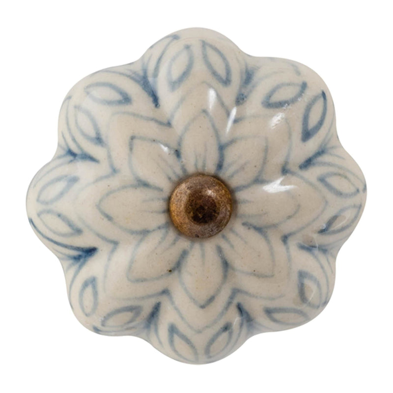 Vintage Floral Ceramic Cabinet Knob - By Nicola Spring