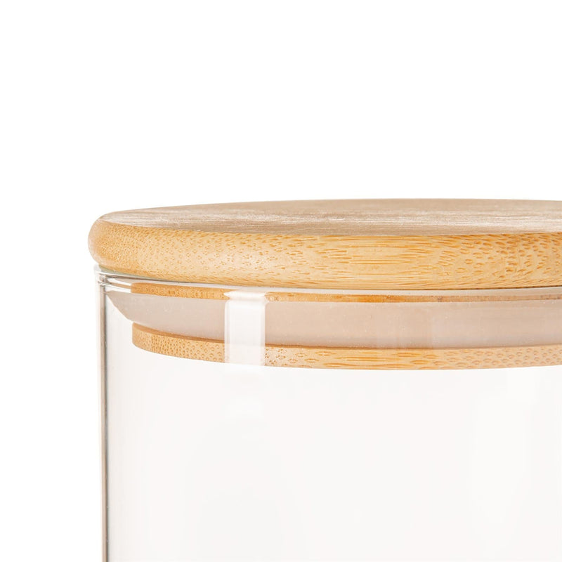 1L Wooden Lid Storage Jars - Pack of Three - By Argon Tableware