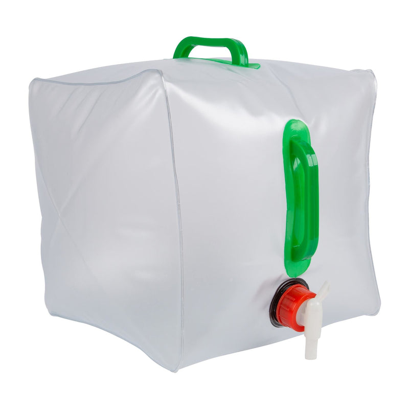 White 20L Collapsible Water Container with Tap - By Redwood