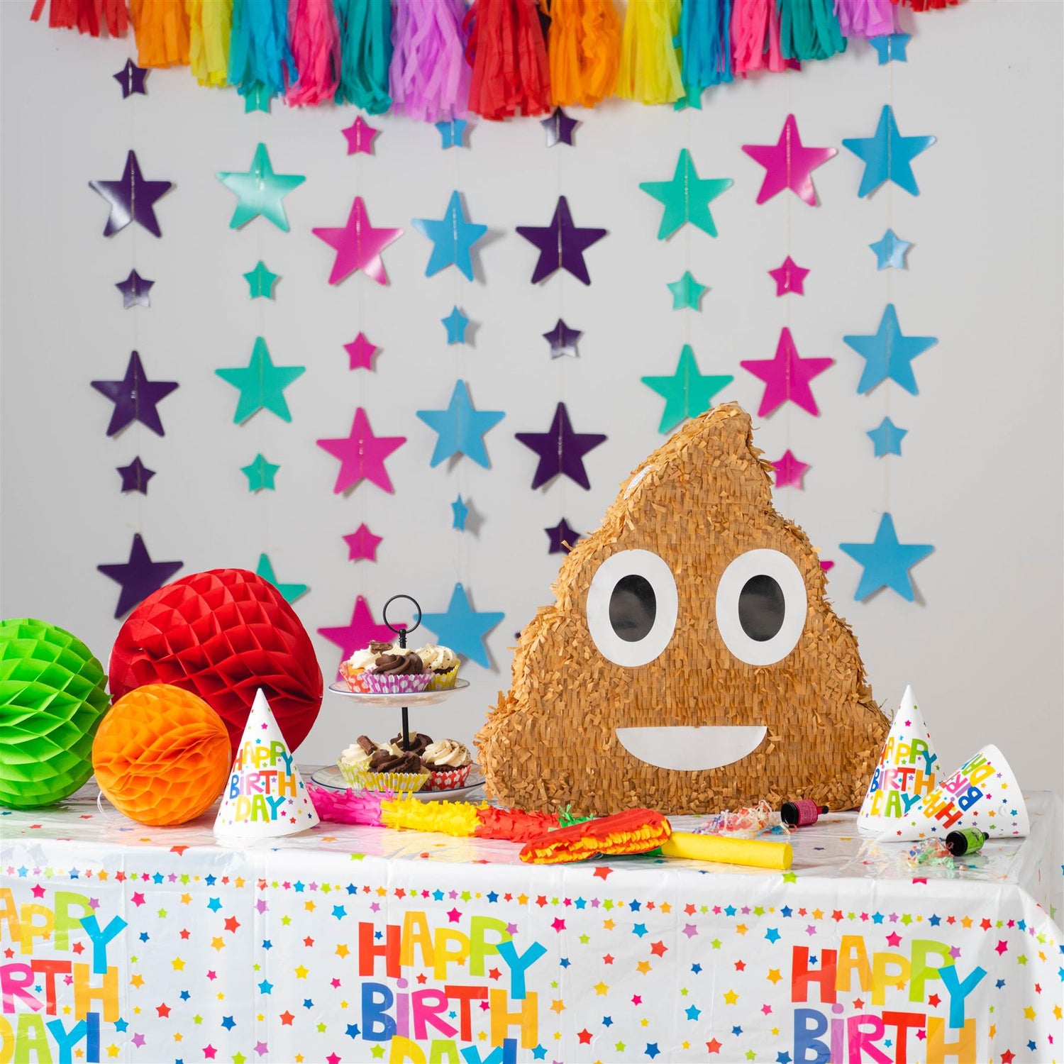 Poop Pinata with Stick &amp; Blindfold